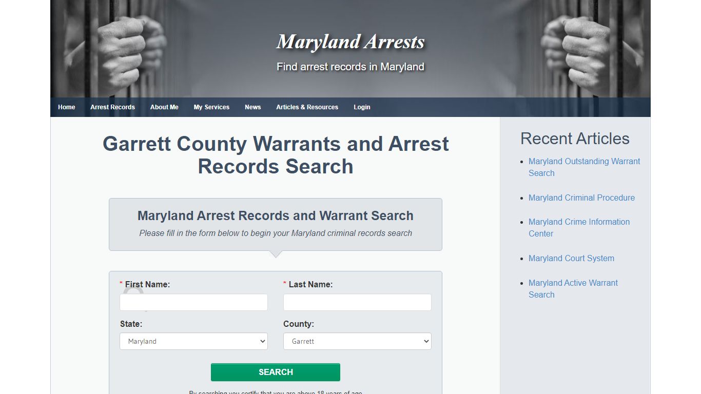 Garrett County Warrants and Arrest Records Search