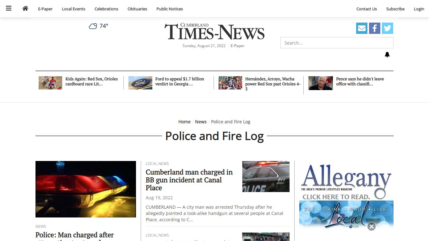 Police and Fire Log | times-news.com